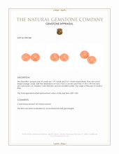 4.54&nbsp;Ct.Tw.Total Carat Weight Cabochon Coral Pair from Italy Appraisal