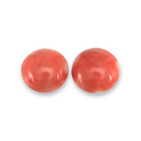 3.30&nbsp;Ct.Tw.Total Carat Weight Cabochon Coral Pair from Italy Video