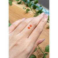 0.34 Ct.Tw.Total Carat Weight Cabochon Coral Pair from Italy Life Style