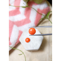 4.85 Ct.Tw.Total Carat Weight Cabochon Coral Pair from Italy Life Style