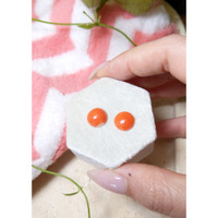 4.85 Ct.Tw.Total Carat Weight Cabochon Coral Pair from Italy Life Style