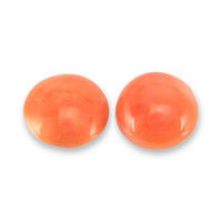 2.30&nbsp;Ct.Tw.Total Carat Weight Cabochon Coral Pair from Italy Video