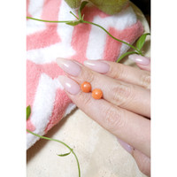 2.30&nbsp;Ct.Tw.Total Carat Weight Cabochon Coral Pair from Italy Life Style