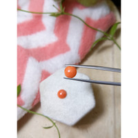 2.30&nbsp;Ct.Tw.Total Carat Weight Cabochon Coral Pair from Italy Life Style