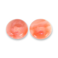 2.94&nbsp;Ct.Tw.Total Carat Weight Cabochon Coral Pair from Italy Video