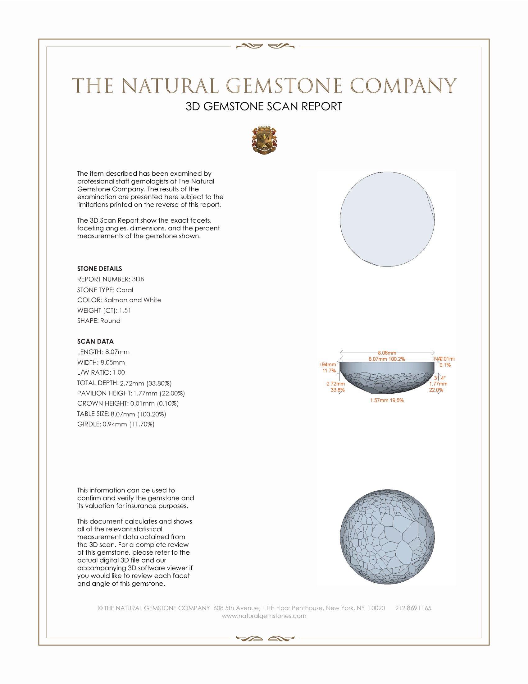 2.94 Ct.Tw. Cabochon Coral Pair from Italy