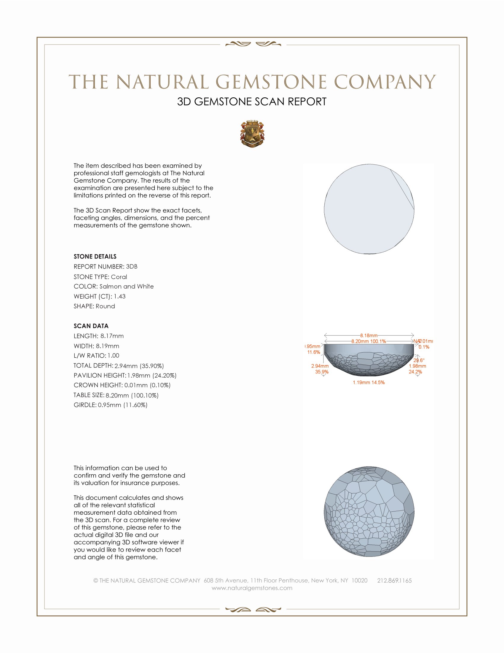 2.94 Ct.Tw. Cabochon Coral Pair from Italy