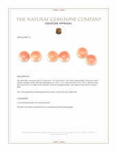 2.40 Ct.Tw.Total Carat Weight Cabochon Coral Pair from Italy Appraisal