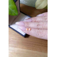 0.77&nbsp;Ct.Tw.Total Carat Weight Cabochon Coral Pair from Italy Life Style