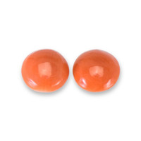 0.91 Ct.Tw.Total Carat Weight Cabochon Coral Pair from Italy Video
