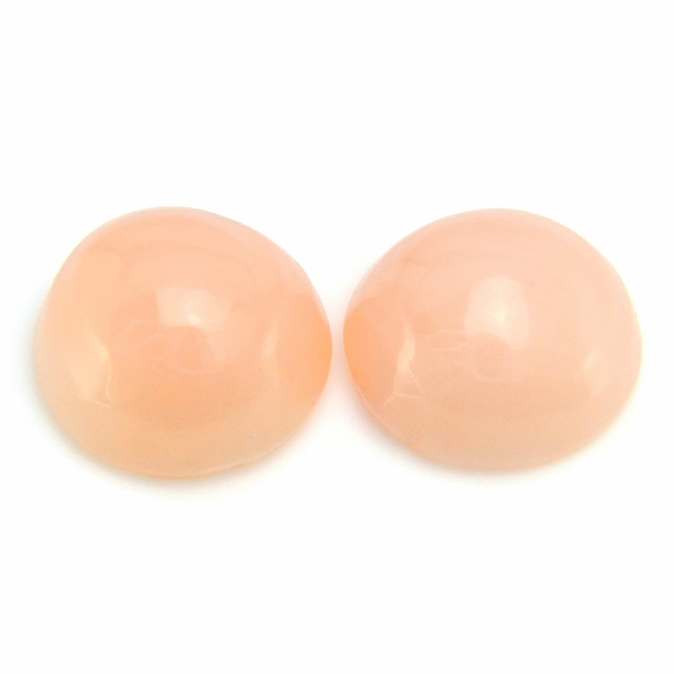 2.27 Ct.Tw. Cabochon Coral Pair from Italy