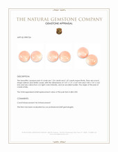 2.78 Ct.Tw.Total Carat Weight Cabochon Coral Pair from Italy Appraisal