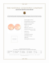 2.78 Ct.Tw.Total Carat Weight Salmon and White Cabochon Coral Pair from Italy Scan Report