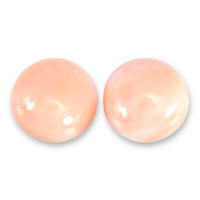 2.78 Ct.Tw.Total Carat Weight Cabochon Coral Pair from Italy Video