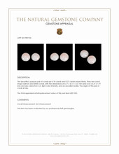 0.45 Ct.Tw.Total Carat Weight Cabochon Coral Pair from Italy Appraisal