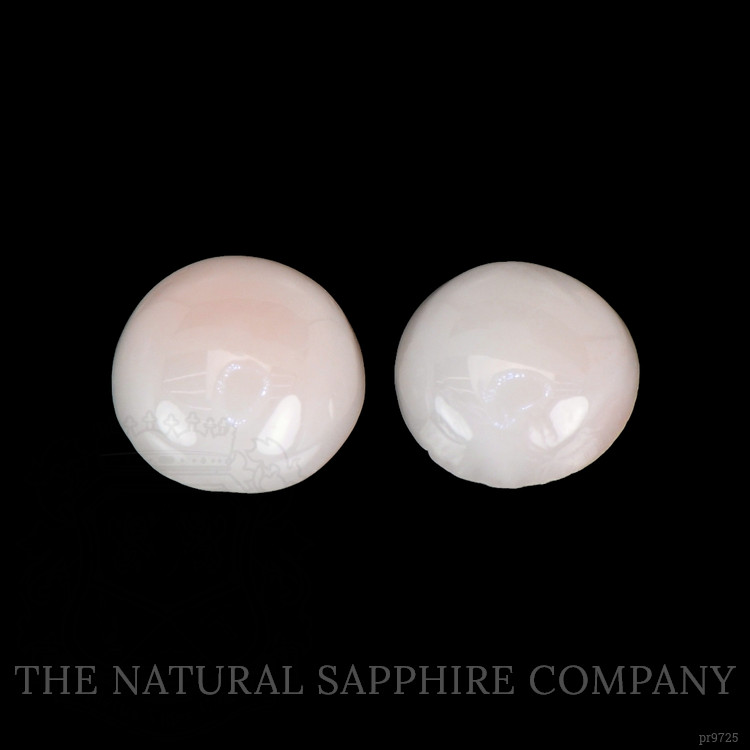 0.45 Ct.Tw. Cabochon Coral Pair from Italy