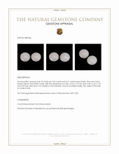 0.84&nbsp;Ct.Tw.Total Carat Weight Cabochon Coral Pair from Italy Appraisal