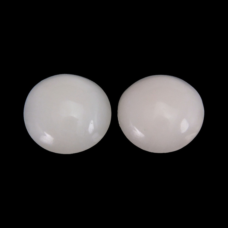 0.84 Ct.Tw. Cabochon Coral Pair from Italy