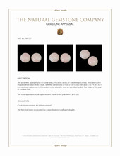 4.66&nbsp;Ct.Tw.Total Carat Weight Cabochon Coral Pair from Italy Appraisal