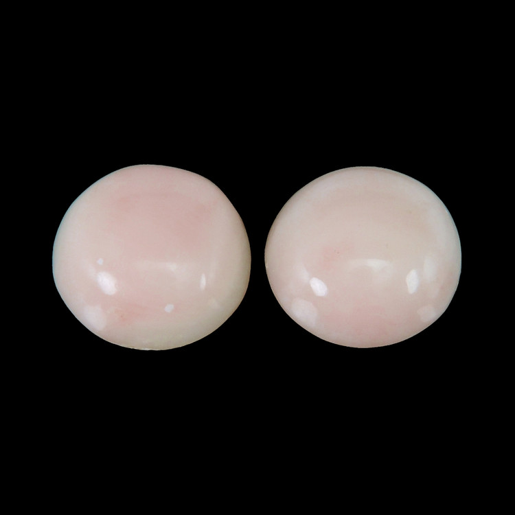 4.66 Ct.Tw. Cabochon Coral Pair from Italy