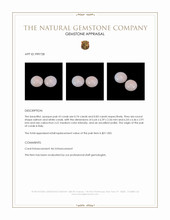 1.57 Ct.Tw.Total Carat Weight Cabochon Coral Pair from Italy Appraisal