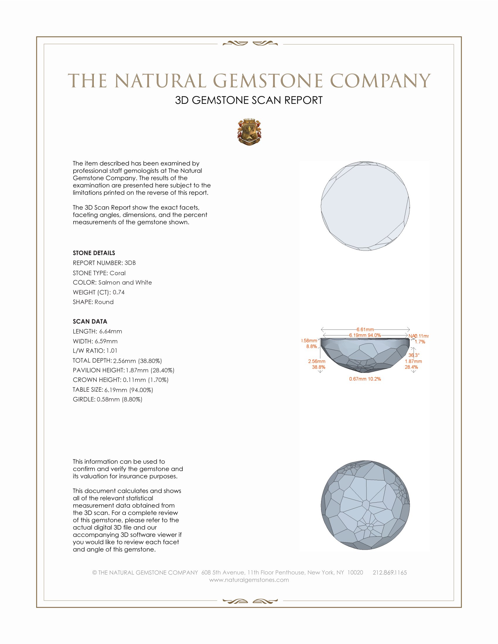 1.57 Ct.Tw. Cabochon Coral Pair from Italy