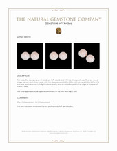 3.62&nbsp;Ct.Tw.Total Carat Weight Cabochon Coral Pair from Italy Appraisal