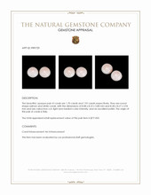 3.62 Ct.Tw.Total Carat Weight Cabochon Coral Pair from Italy Appraisal