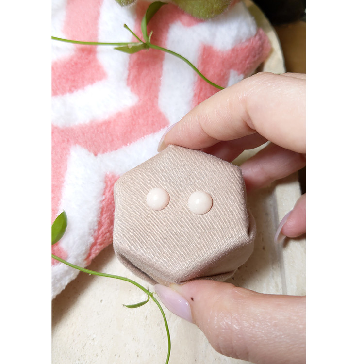 3.62 Ct.Tw. Cabochon Coral Pair from Italy