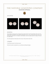 0.51&nbsp;Ct.Tw.Total Carat Weight Cabochon Coral Pair from Italy Appraisal