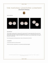 0.51 Ct.Tw.Total Carat Weight Cabochon Coral Pair from Italy Appraisal