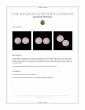 5.78&nbsp;Ct.Tw.Total Carat Weight Cabochon Coral Pair from Italy Appraisal