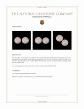 5.78 Ct.Tw.Total Carat Weight Cabochon Coral Pair from Italy Appraisal