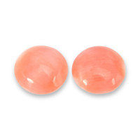 0.75&nbsp;Ct.Tw.Total Carat Weight Cabochon Coral Pair from Italy Video