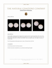 0.33 Ct.Tw.Total Carat Weight Cabochon Coral Pair from Italy Appraisal