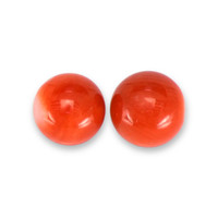 1.18&nbsp;Ct.Tw.Total Carat Weight Cabochon Coral Pair from Italy Video