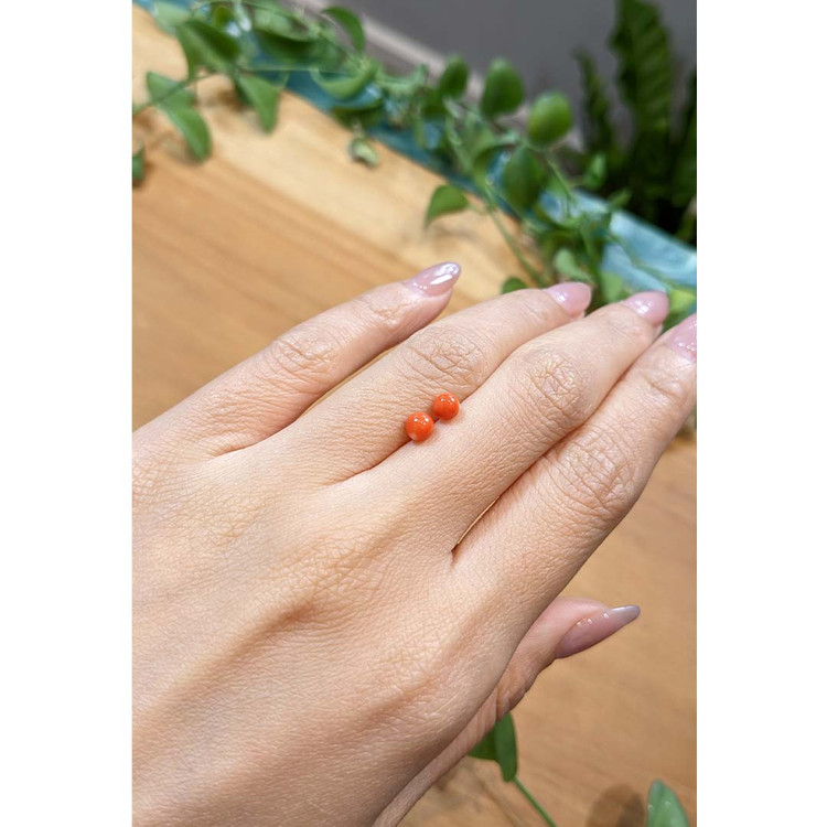 1.18 Ct.Tw. Coral Pair from Italy
