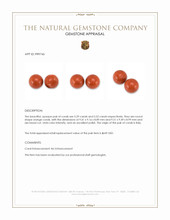 10.81 Ct.Tw.Total Carat Weight Coral Pair from Italy Appraisal