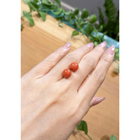 10.81&nbsp;Ct.Tw.Total Carat Weight Cabochon Coral Pair from Italy Life Style