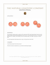 7.51&nbsp;Ct.Tw.Total Carat Weight Coral Pair from Italy Appraisal