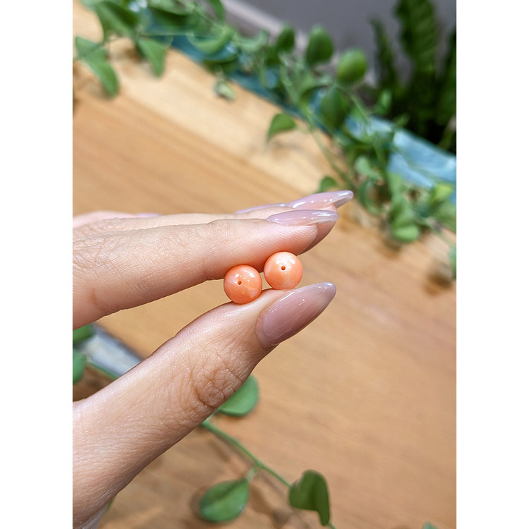 7.51 Ct.Tw. Coral Pair from Italy