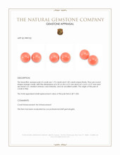 3.57&nbsp;Ct.Tw.Total Carat Weight Coral Pair from Italy Appraisal