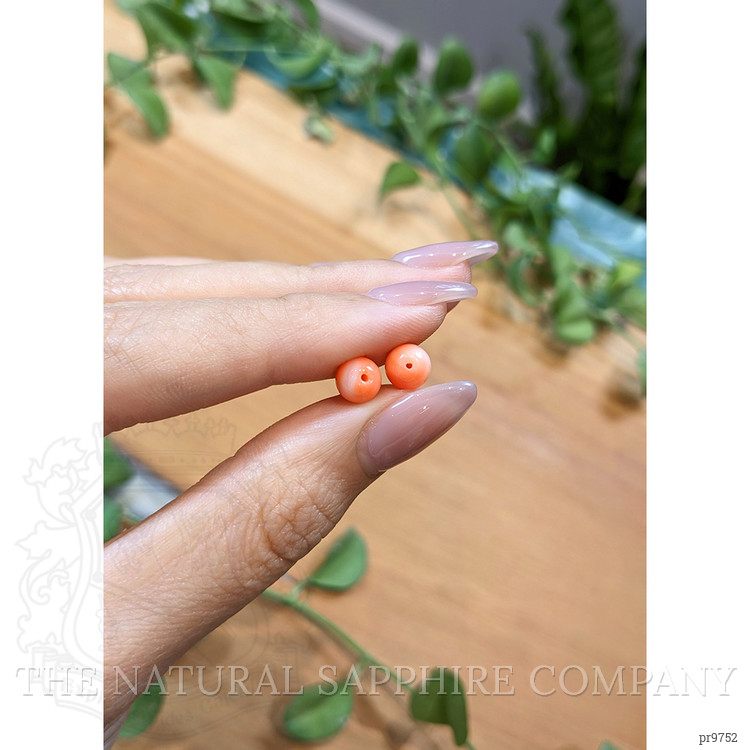 3.57 Ct.Tw. Coral Pair from Italy