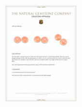 9.00 Ct.Tw.Total Carat Weight Coral Pair from Italy Appraisal