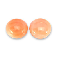 3.49&nbsp;Ct.Tw.Total Carat Weight Cabochon Coral Pair from Italy Video