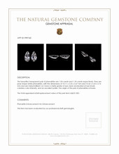 2.22 Ct.Tw.Total Carat Weight Phenakite Pair from Russia Appraisal