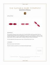 1.56&nbsp;Ct.Tw.Total Carat Weight Ruby Pair from Mozambique Appraisal