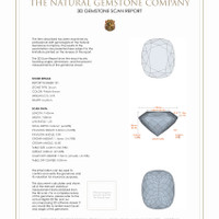 7.26 Ct.Tw.Total Carat Weight Zircon Pair from Tanzania 3 D Scan Report