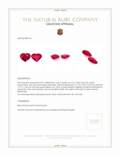 4.48 Ct.Tw.Total Carat Weight Ruby Pair from Burma (Myanmar) Appraisal