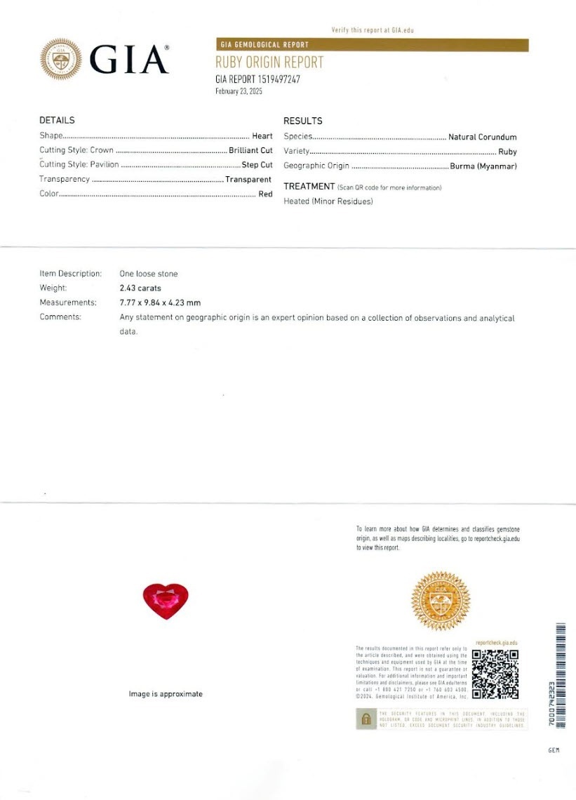 4.48 Ct.Tw. Ruby Pair from Burma (Myanmar)